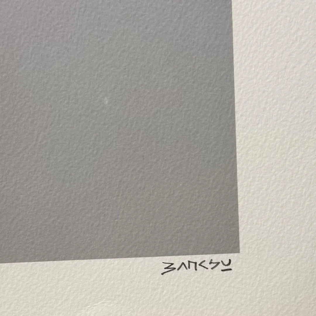 "NOLA (White Rain)"- Screenprint- Hand signed BANKSY - 22 1/4 x 30"| Iconic Street Art