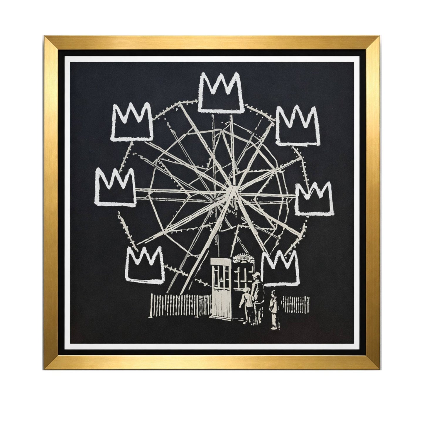 BANKSY "Banksquiat" – Gray and Black – Signed Screenprint – Iconic Grafitti Street Art | Iconic Street Art