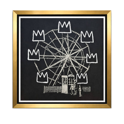 BANKSY "Banksquiat" – Gray and Black – Signed Screenprint – Iconic Grafitti Street Art | Iconic Street Art