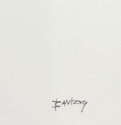 BANKSY –"8 Red Balloons"- Original Sprayed black & red paint- Signed- Museum Quality- Full sized | Iconic Street Art