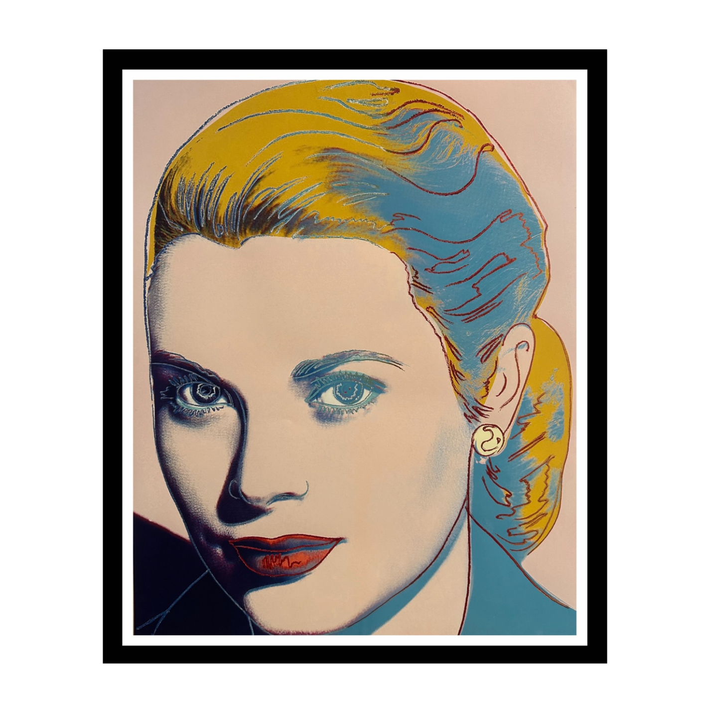ANDY WARHOL "Grace Kelly"- Trial Screenprint- Diamond Dust- Proof Edition- Superb Quality- Unsigned -40x 32" Wall Decor