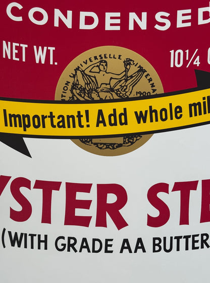 ANDY WARHOL– Original Edition "Campbells Soup" Oyster Stew"-Unsigned- Authentic - Superb Condition