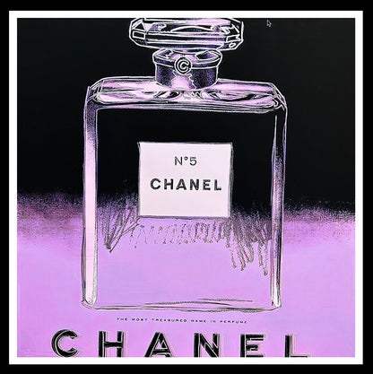 ANDY WARHOL – "Chanel"- Light Purple (Lavender) Trial Proof Screenprint- Diamond Dust-Ads Suite -38x38" | Pop Art | Museum Quality