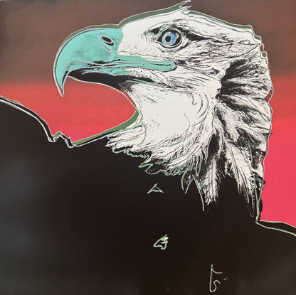 ANDY WARHOL “Bald Eagle"- Trial Screenprint- Proof Edition- Green, blue and purple colors with diamond dust- Endangered Species- Museum Quality 38 X 38"Pop Art Beauty