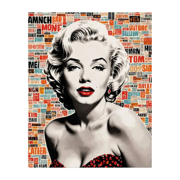 Fenzolini "Marilyn" Wall Art for Home Décor – Pop Culture Screen Print - 26 1/4 x 32"