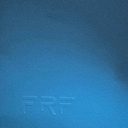 Blue textured surface with 'FRF' branding