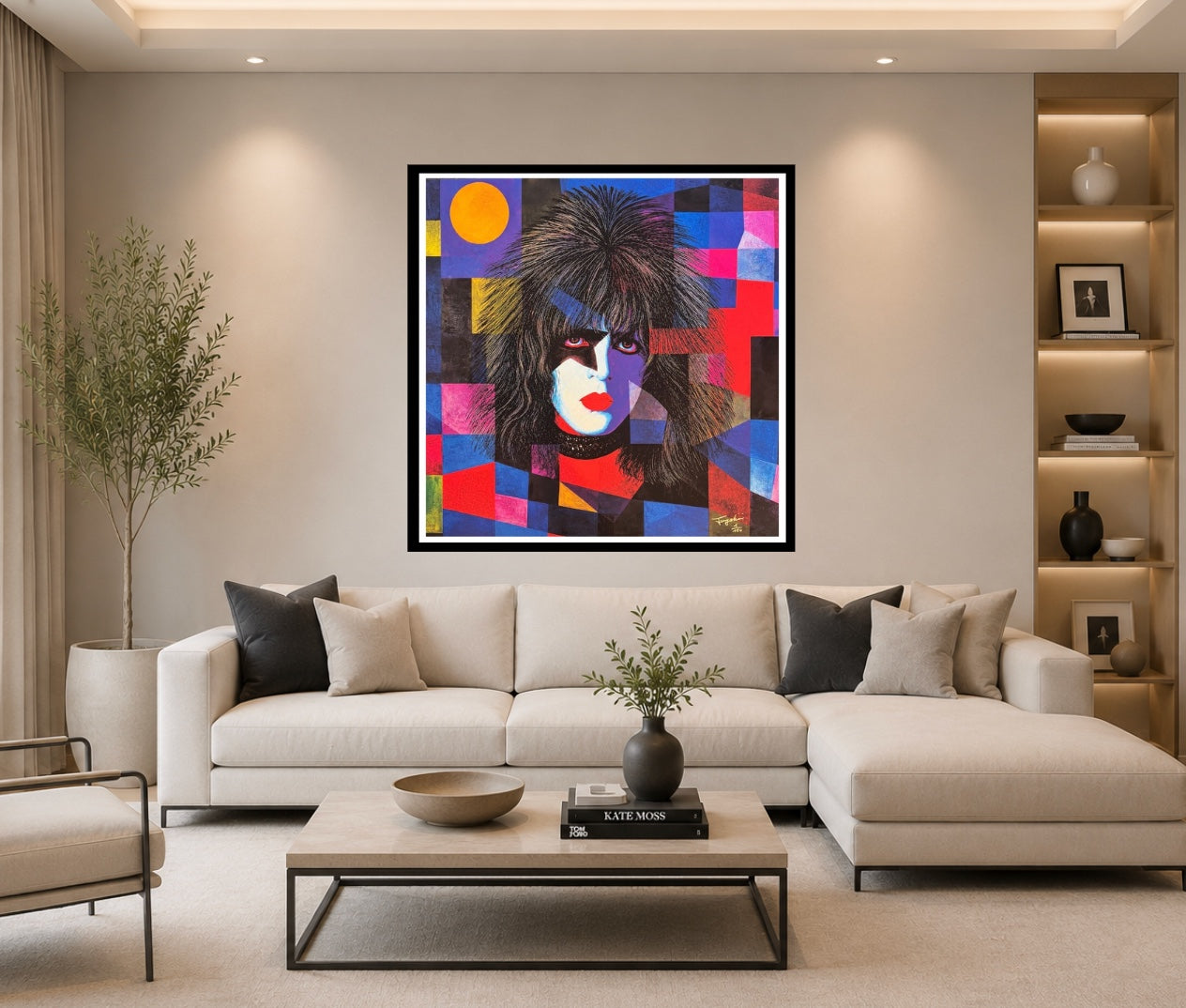 FENZOLINI "Pauls Kiss"- Superb Quality Screenprint - 38 x 38" - Warhol iFusionism - Original Edition Signed Artwork | Pop Art