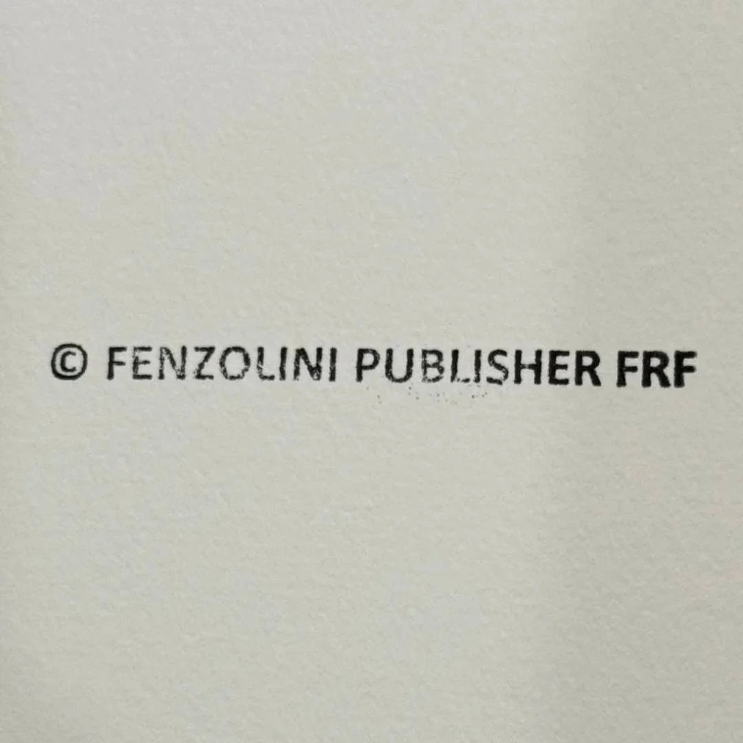 FENZOLINI "Cowboy Newspaper"-Signed Screenprint-38 x 38- Warhol Haring iFusionism - Original Edition Artwork