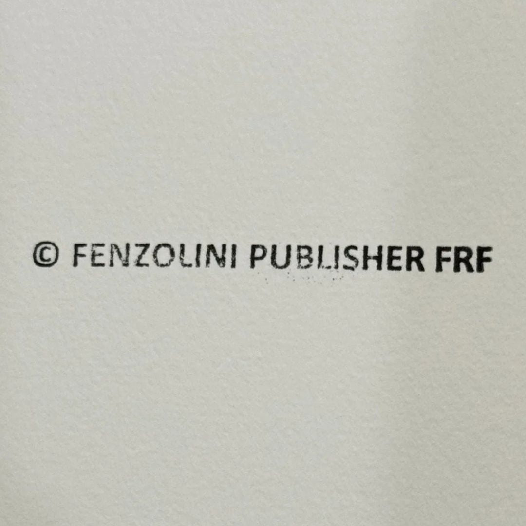 Text '© FENZOLINI PUBLISHER FRF' on a textured beige background