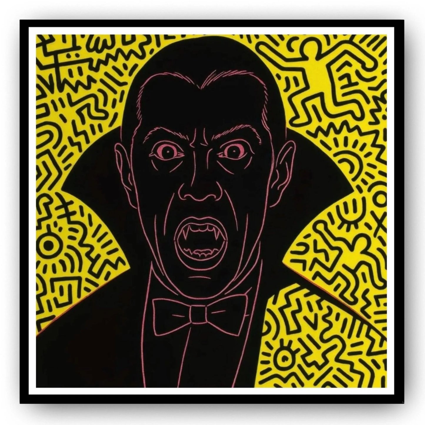 FENZOLINI "Vampire Icon"- Quality Screenprint - 38 x 38" - Warhol Haring iFusionism - Original Edition Signed Artwork