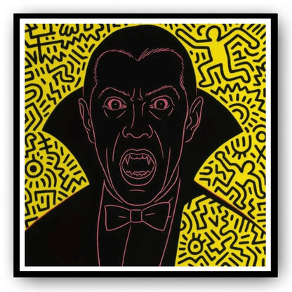 FENZOLINI "Vampire Icon"- Quality Screenprint - 38 x 38" - Warhol Haring iFusionism - Original Edition Signed Artwork