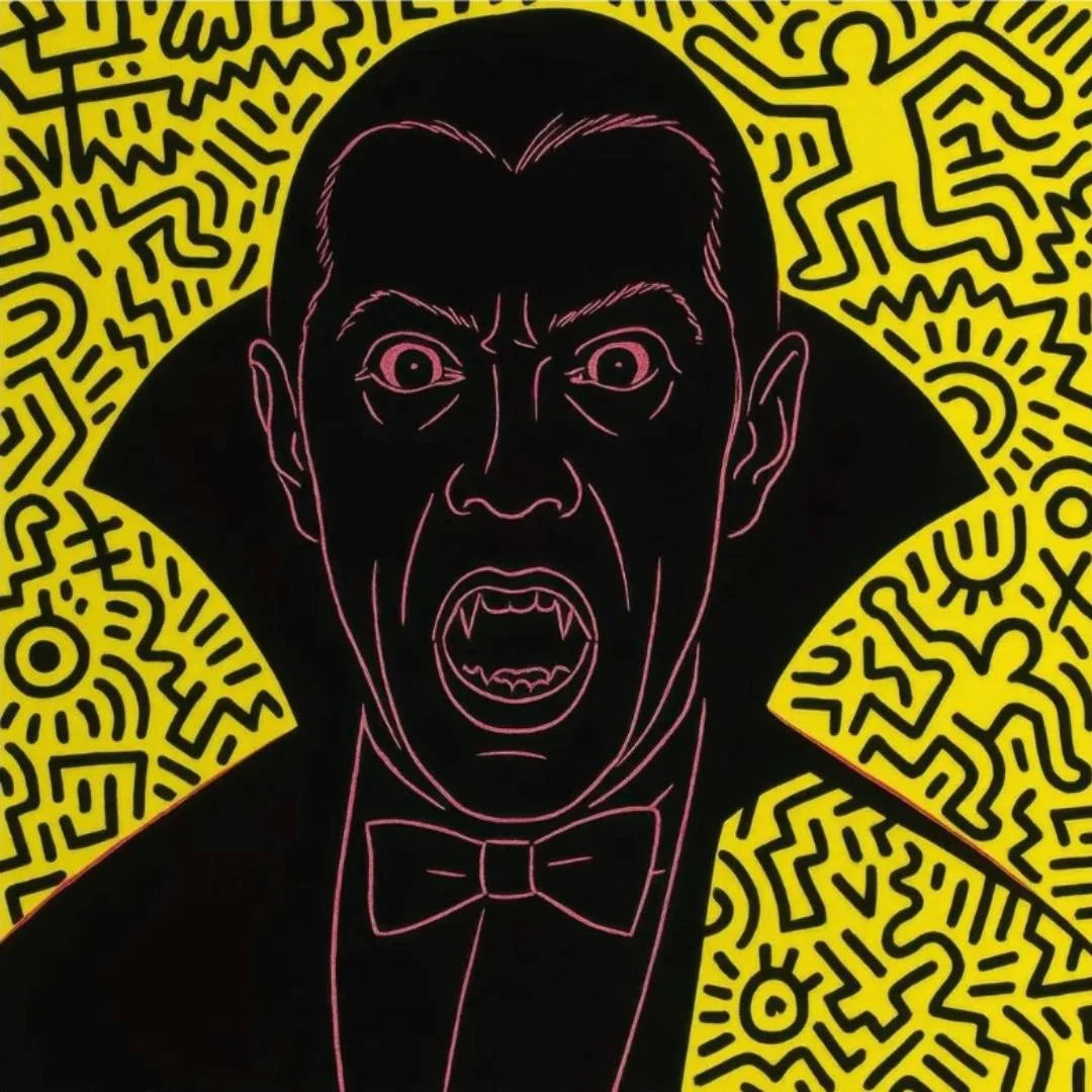FENZOLINI "Vampire Icon"- Quality Screenprint - 38 x 38" - Warhol Haring iFusionism - Original Edition Signed Artwork