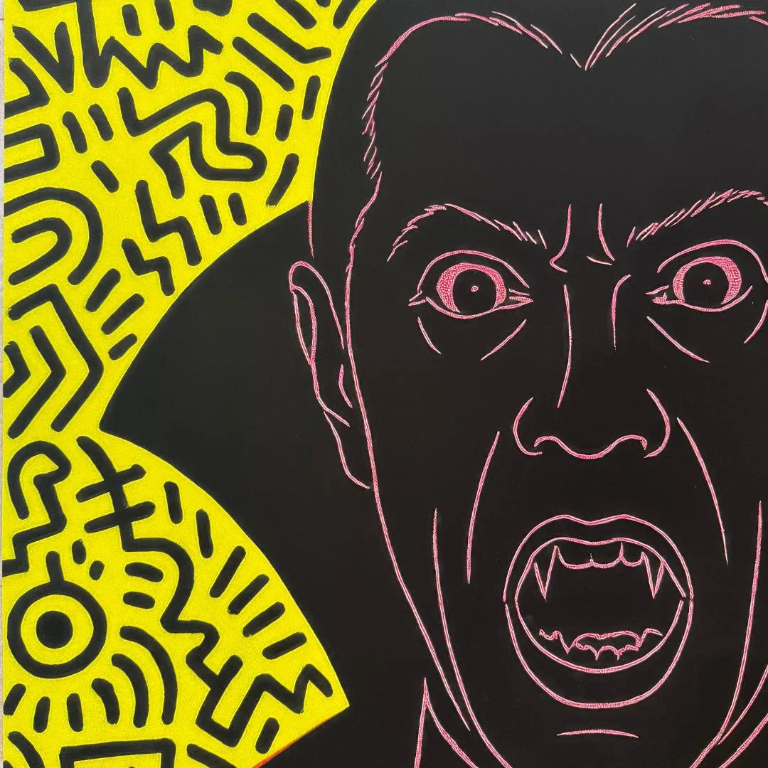 FENZOLINI "Vampire Icon"- Quality Screenprint - 38 x 38" - Warhol Haring iFusionism - Original Edition Signed Artwork