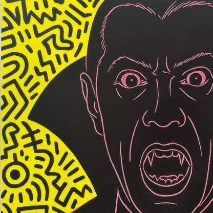 FENZOLINI "Vampire Icon"- Quality Screenprint - 38 x 38" - Warhol Haring iFusionism - Original Edition Signed Artwork