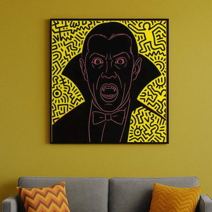 FENZOLINI "Vampire Icon"- Quality Screenprint - 38 x 38" - Warhol Haring iFusionism - Original Edition Signed Artwork