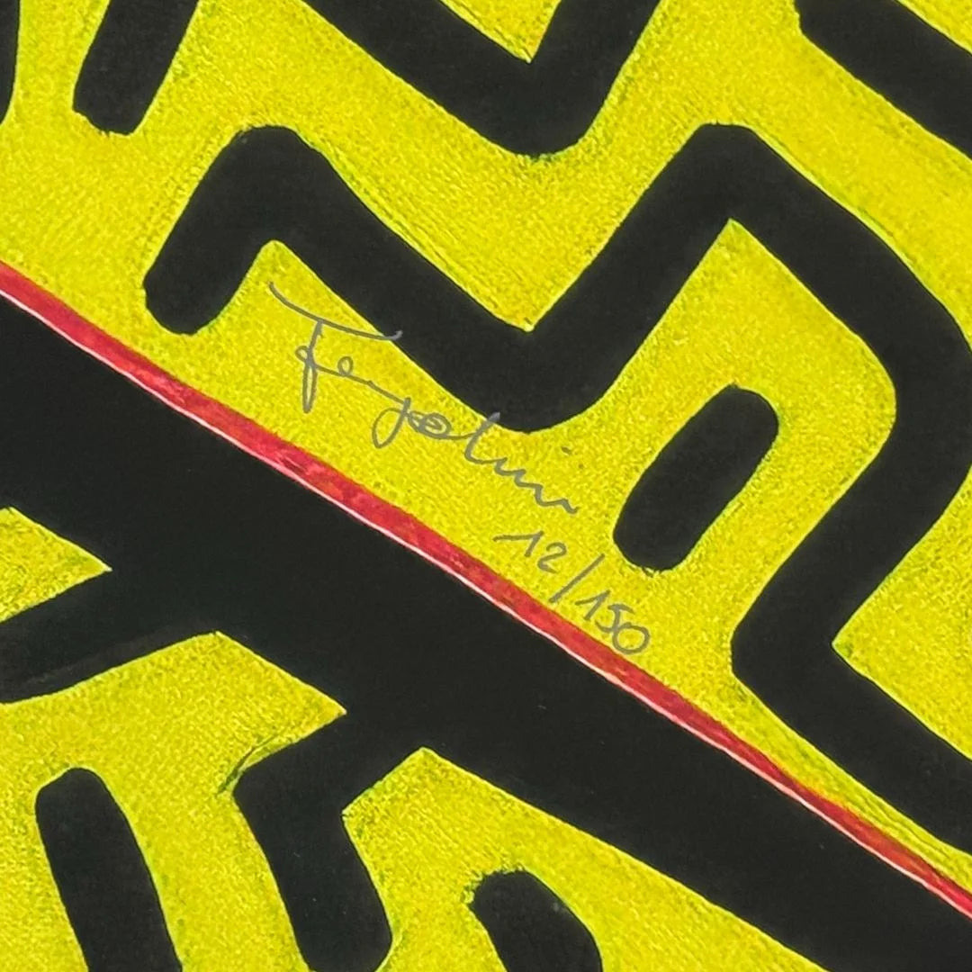 FENZOLINI "Vampire Icon"- Quality Screenprint - 38 x 38" - Warhol Haring iFusionism - Original Edition Signed Artwork