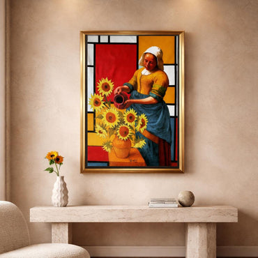 FENZOLINI Original PAINTING/ACRYLIC "Dutch Sunlight"- Mixed Media- 39.5 x 26"