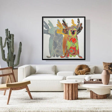 Andy WARHOL “KACHINA DOLLS”- Screenprint Trial- Cowboys Indians Series - Museum Board - 36x36" Wall Art