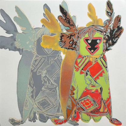 Andy WARHOL “KACHINA DOLLS”- Screenprint Trial- Cowboys Indians Series - Museum Board - 36x36" Wall Art