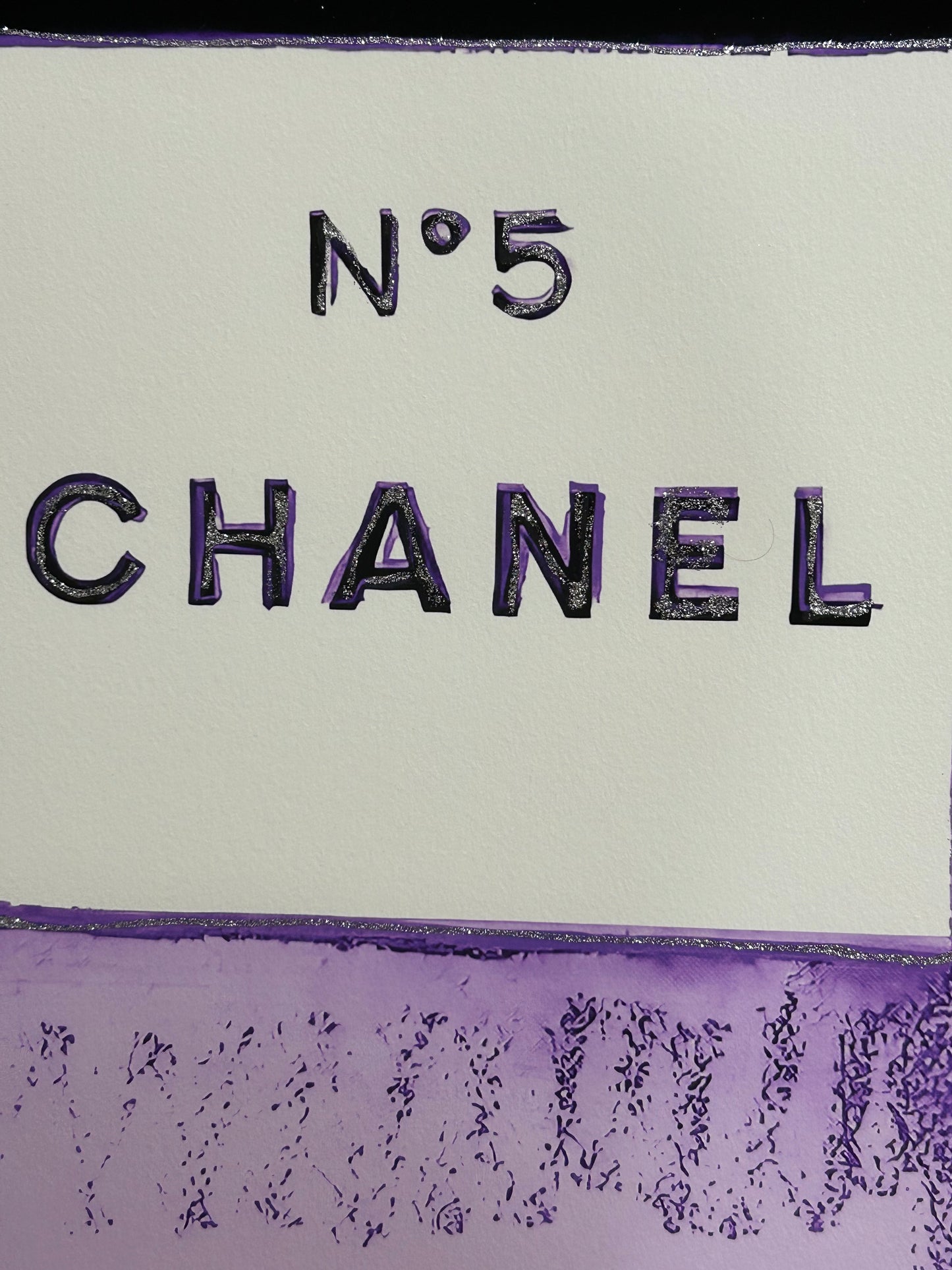 ANDY WARHOL – "Chanel"- Light Purple (Lavender) Trial Proof Screenprint- Diamond Dust-Ads Suite -38x38" | Pop Art | Museum Quality