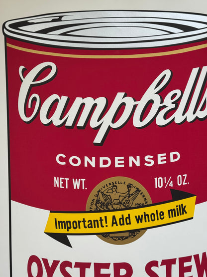 ANDY WARHOL– Original Edition "Campbells Soup" Oyster Stew"-Unsigned- Authentic - Superb Condition