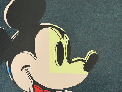 Andy Warhol – “DOUBLE MICKEY”- Trial Silkscreen- Full Diamond Dust Bkgrd. -Museum Board - 30 1/2 x 43" Wall Art- Beautiful!