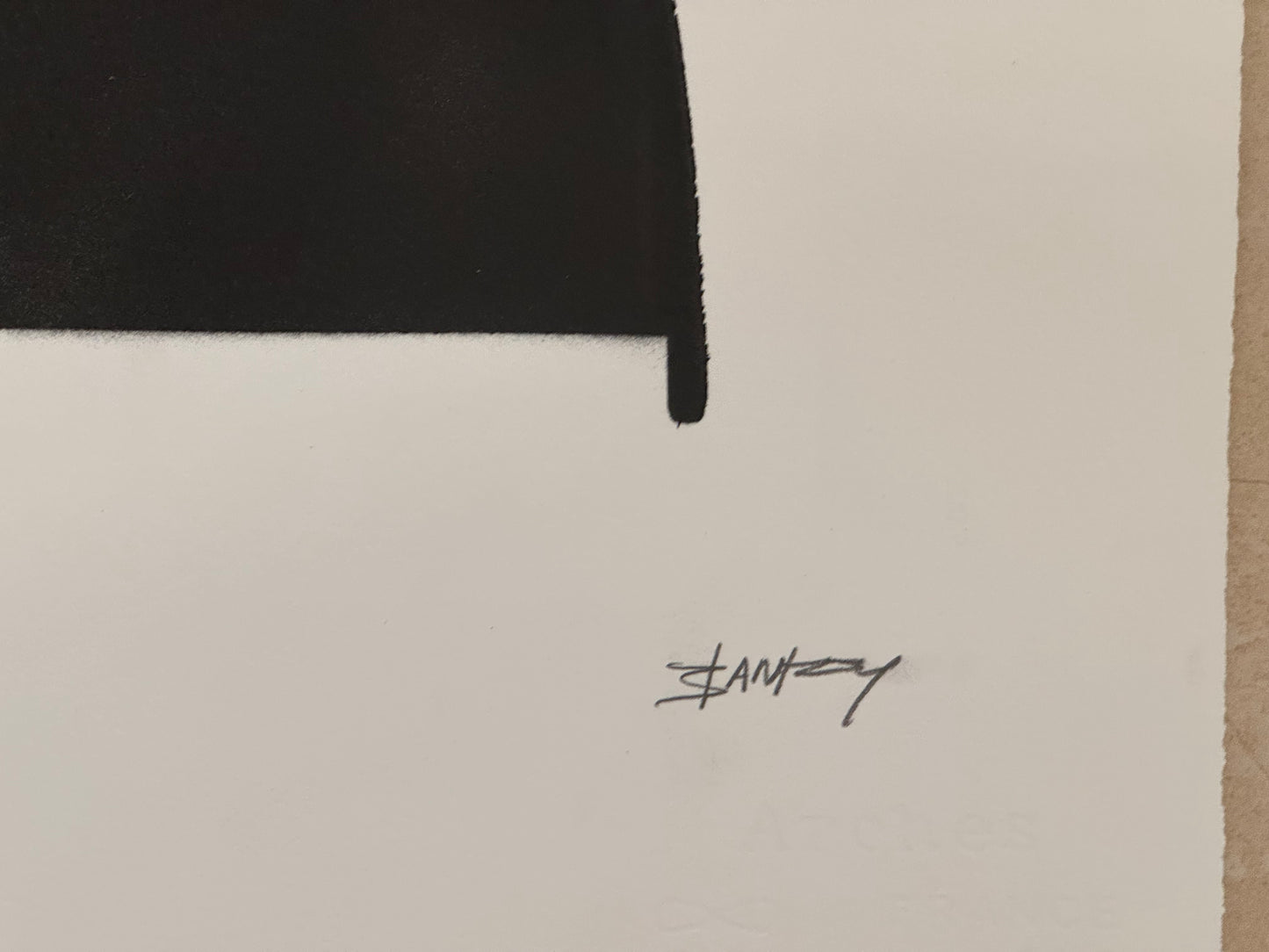BANKSY –"Umbrella Rat"- Original Sprayed Black &  Red Paint- Hand Signed- Iconic Stencil Grafitti