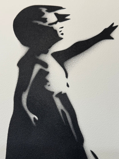 BANKSY- "Girl With Balloon"- Signed Original Spray Painting - Iconic Grafitti Street Art- Stunning piece | Iconic Street Art