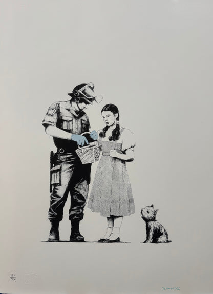 BANKSY "Stop and Search"-Screenprint- Signed-Wizard of Oz-Urban Street Art- Graffiti | Iconic Street Art