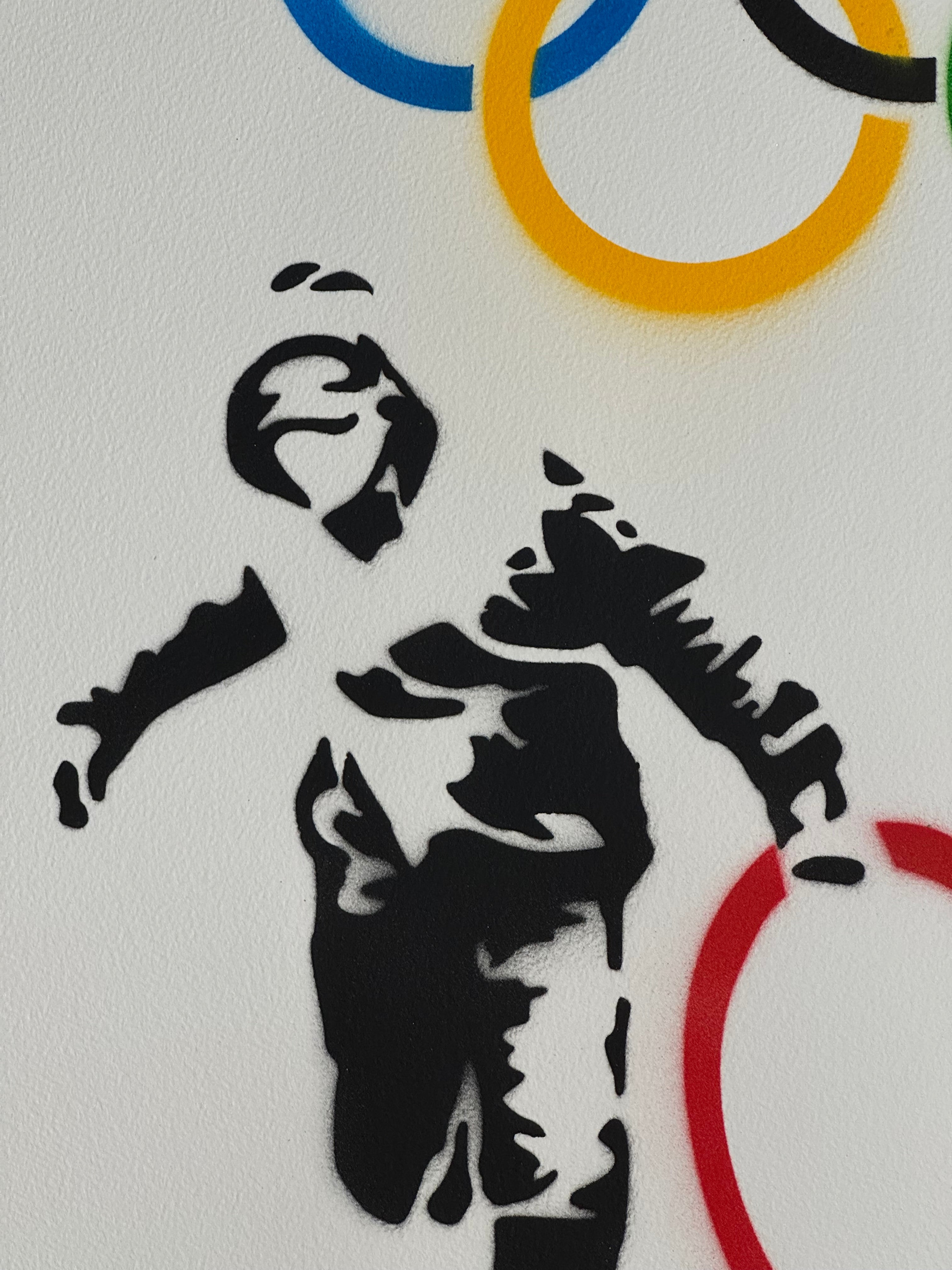 Banksy Olympic Looter | Original Spray Painting Wall Art