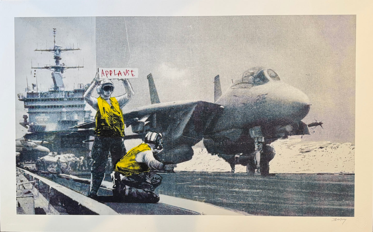 Banksy – "APPLAUSE" -Large Screenprint- Hand Signed-Numbered-Iconic Graffiti | Iconic Street Art