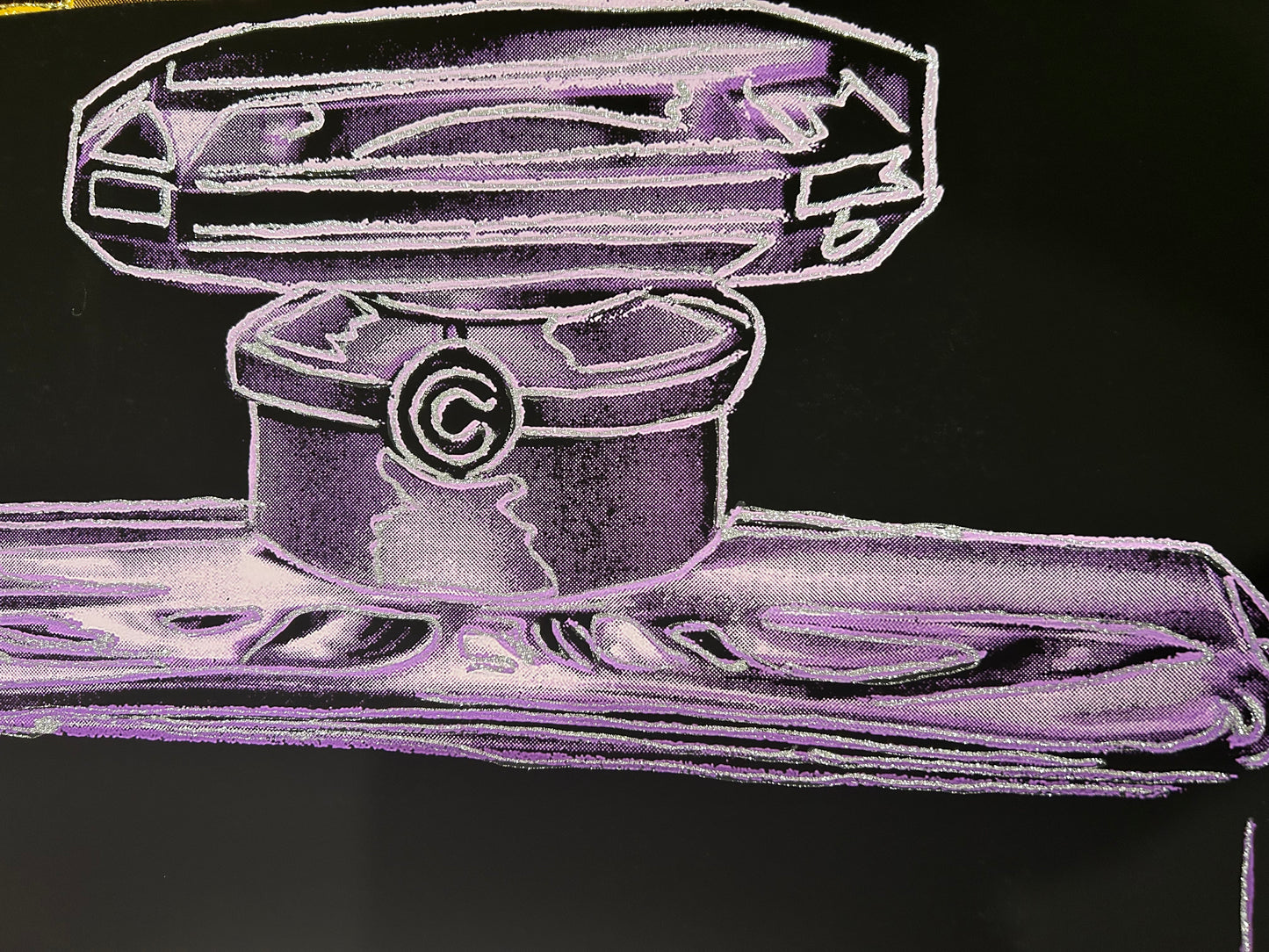 ANDY WARHOL – "Chanel"- Light Purple (Lavender) Trial Proof Screenprint- Diamond Dust-Ads Suite -38x38" | Pop Art | Museum Quality