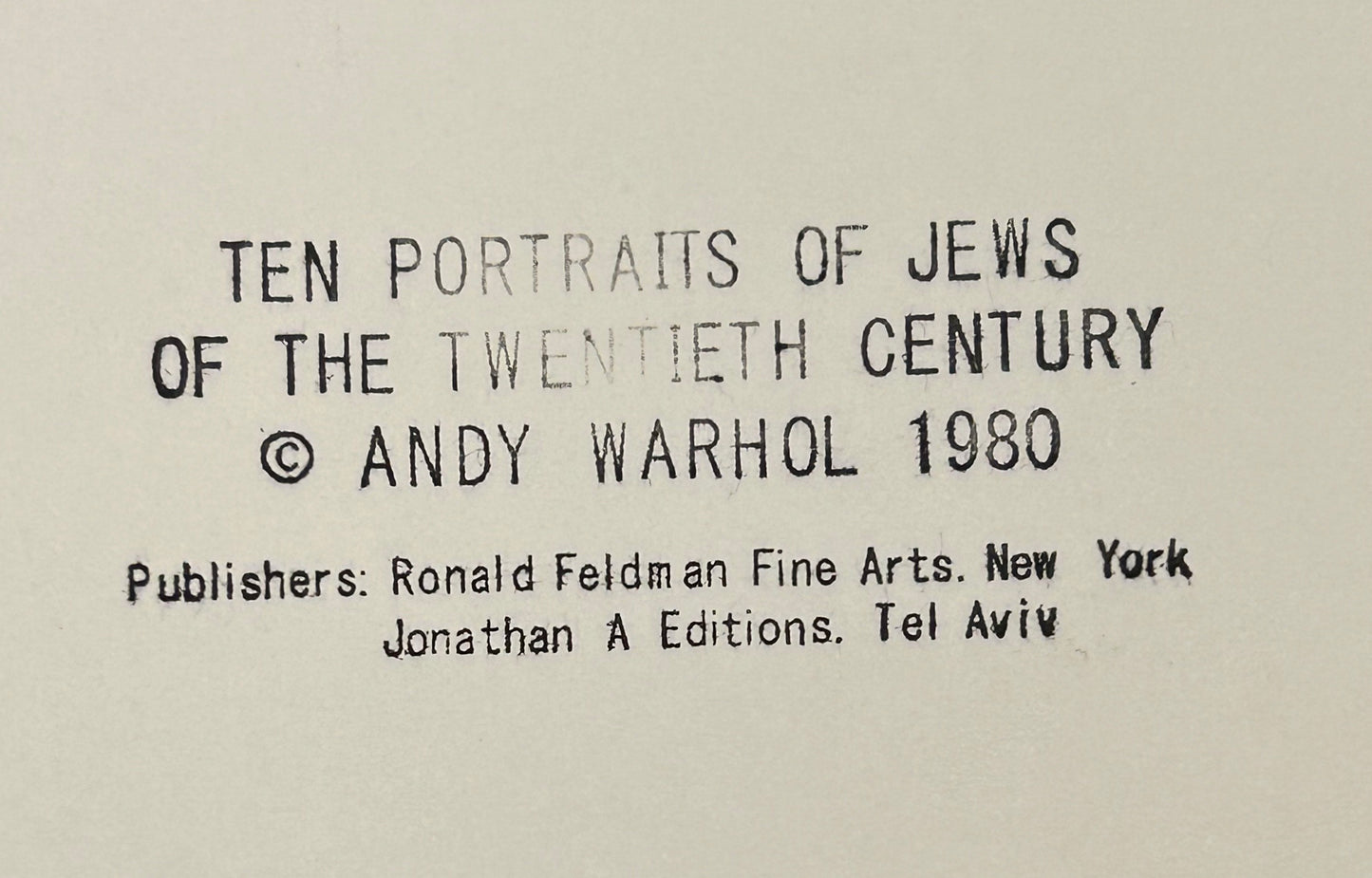 ANDY WARHOL– Complete Suite 10 "Jews of 20th Century" Layered SILKSCREENS- Unsigned Proofs- Museum Quality-Wall Art-36X36" Iconic Series! (Copy)