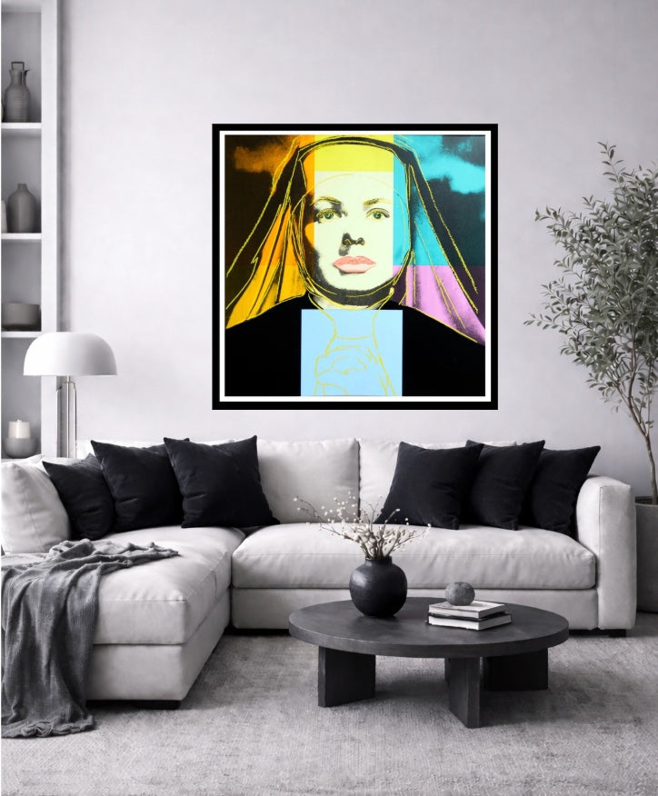 ANDY WARHOL"Ingrid Bergman- the Nun" #314 -Layered Silkscreen Proof- Superb Quality- Unsigned-38x38" | Pop Art