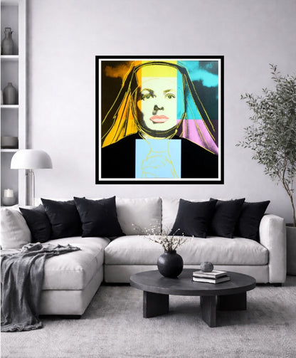 ANDY WARHOL"Ingrid Bergman- the Nun" #314 -Layered Silkscreen Proof- Superb Quality- Unsigned-38x38" | Pop Art