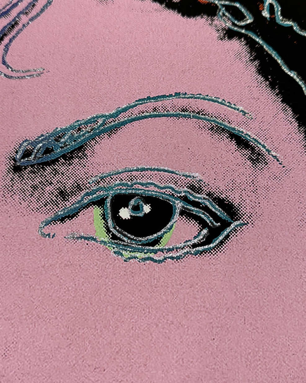 Andy Warhol – “MICHAEL JACKSON”- Trial Screenprint- Pink Background -Diamond Dust- 40x34"-Quality- On Sale!