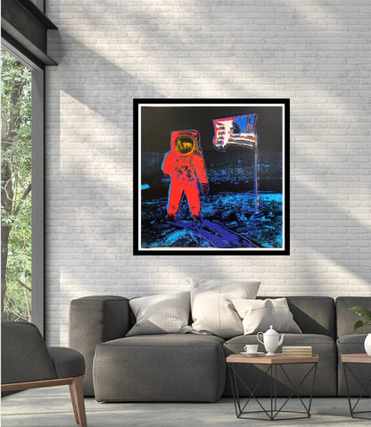 ANDY WARHOL "Moonwalk" FS #405 -Dark Blue Version-Silkscreen Proof- Museum Quality- Unsigned-38x38 Stunning Piece! | Pop Art