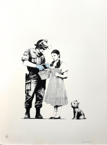 BANKSY "Stop and Search"-Screenprint- Signed-Wizard of Oz-Urban Street Art- Graffiti | Iconic Street Art