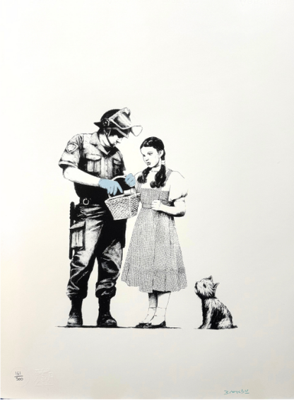 BANKSY "Stop and Search"-Screenprint- Signed-Wizard of Oz-Urban Street Art- Graffiti | Iconic Street Art