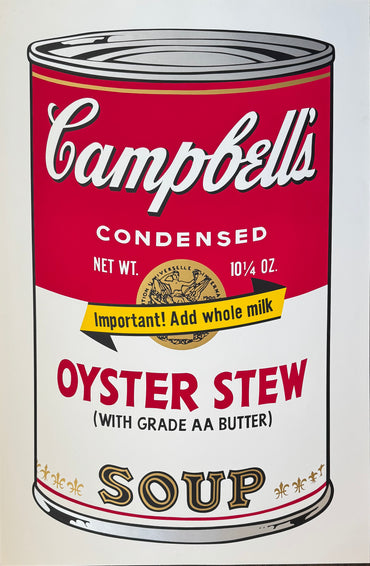ANDY WARHOL– Original Edition "Campbells Soup" Oyster Stew"-Unsigned- Authentic - Superb Condition