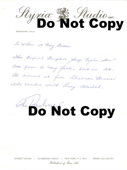 ANDY WARHOL– Original Edition "Campbells Soup" Oyster Stew"-Unsigned- Authentic - Superb Condition
