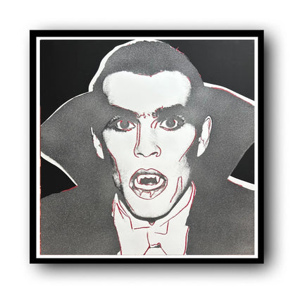 ANDY WARHOL "Dracula" FS # 264-Trial Proof Black/Grey/White Screenprint-Myths- Museum Board- Diamond Dust- 38 x 38" Wall Art