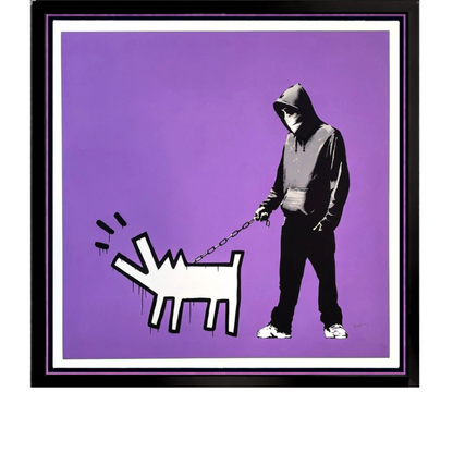 BANKSY "Barking Dog-Purple"- Screenprint Signed- Full Sized- Urban Street Graffiti | Iconic Street Art