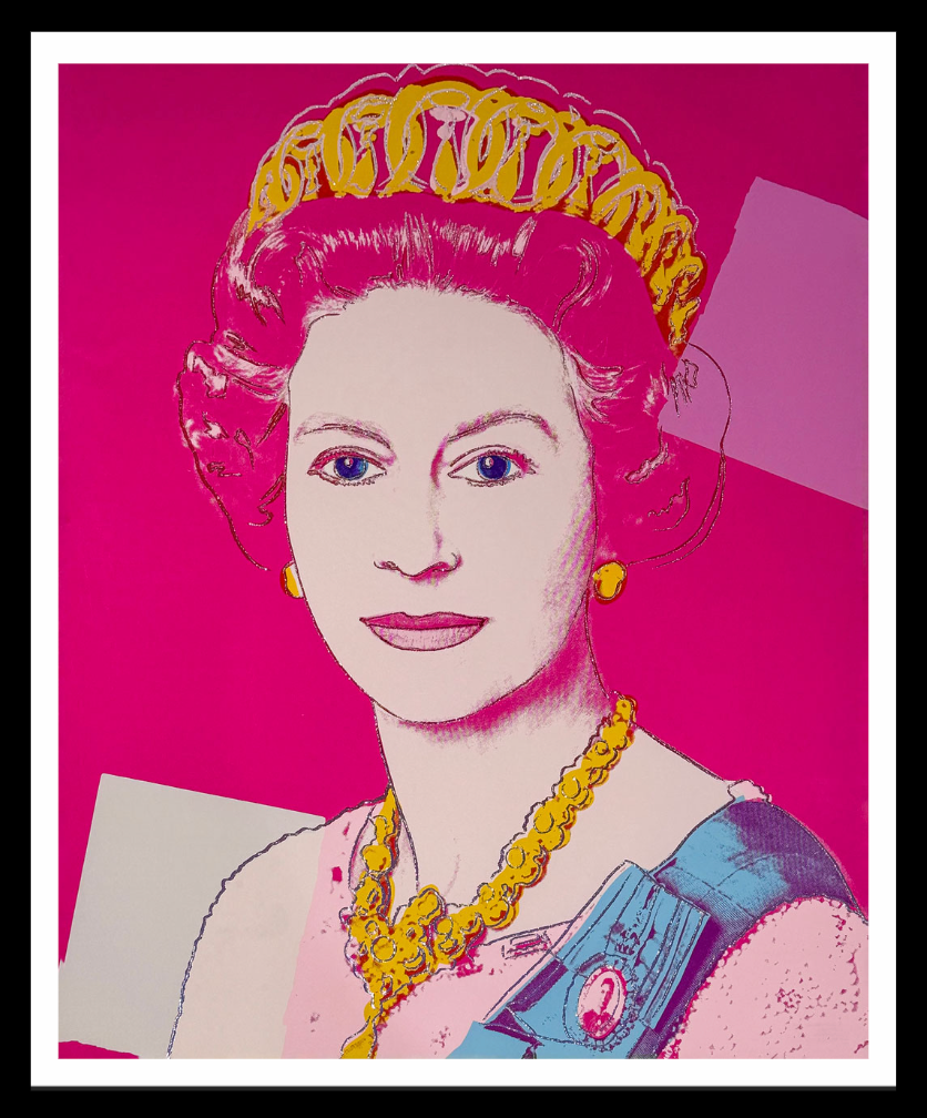 ANDY WARHOL-4 Piece Pkg: “Queen Elizabeth" Screenprints #334-337- Proof Edition with Diamond Dust-Top Quality- Shipped Flat- Beautiful