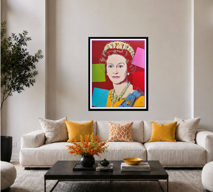 ANDY WARHOL-4 Piece Pkg: “Queen Elizabeth" Screenprints #334-337- Proof Edition with Diamond Dust-Top Quality- Shipped Flat- Beautiful