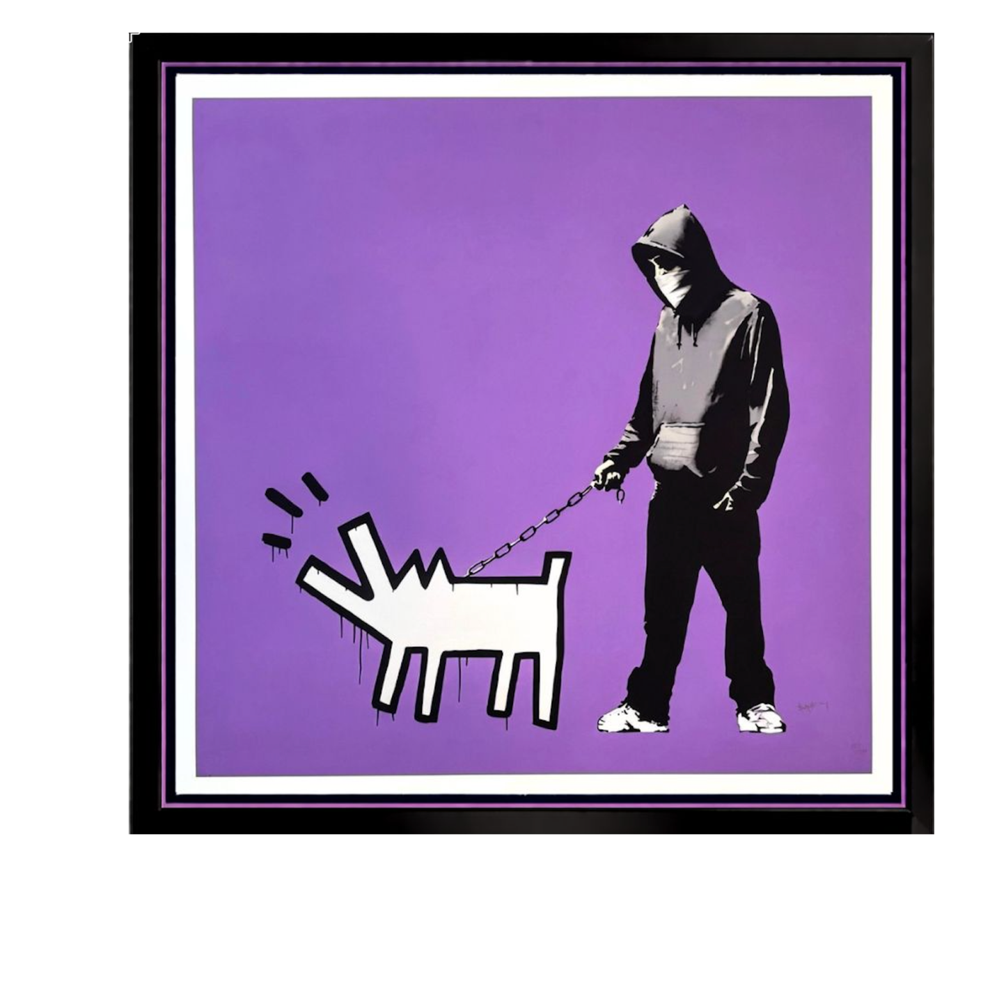 BANKSY "Barking Dog-Purple"- Screenprint Signed- Full Sized- Urban Street Graffiti | Iconic Street Art