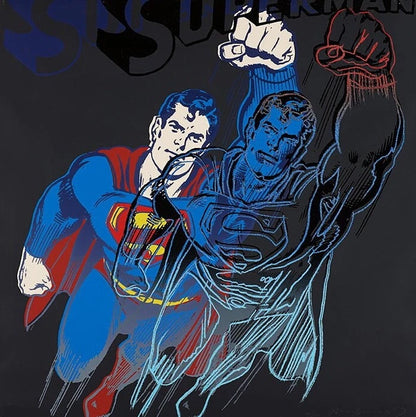 ANDY WARHOL– Pkg.2 Pieces: “Superman &  Witch"-Silkscreen Proofs- Myths- Diamond Dust- Museum Board-38 x 38" Wall Art