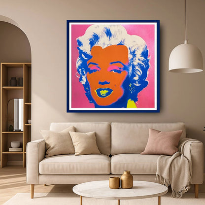 ANDY WARHOL– "Marilyn Monroe" #22 Trial Proof Screenprint- Full Diamond Dust Bkgrd- Unsigned Pop Wall Art-36X36"