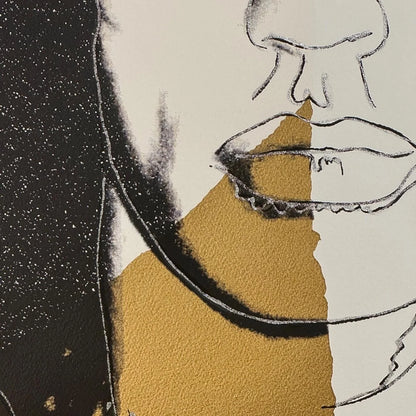Closeup Texture of an Andy Warhol Silkscreen Print.