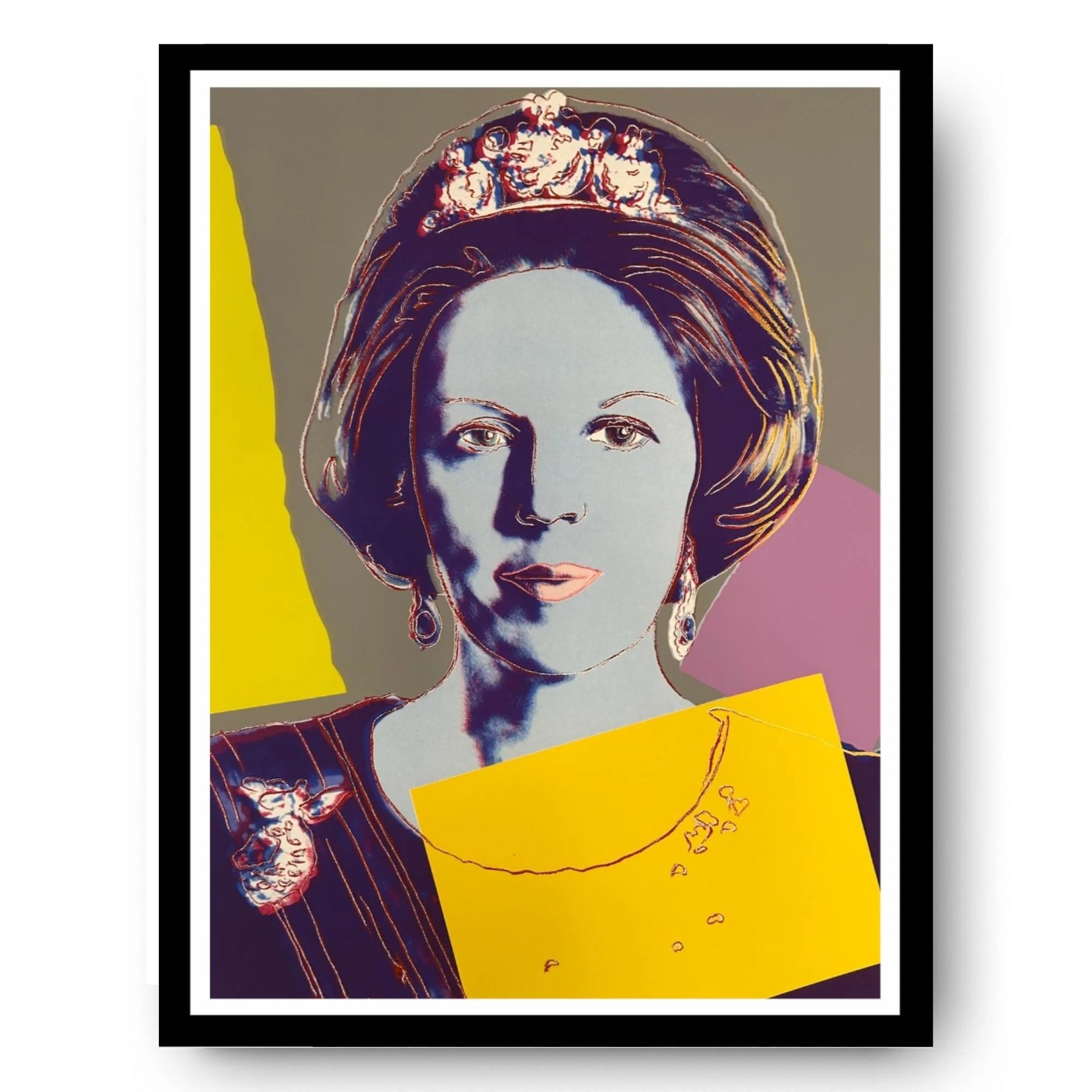 Warhol Pop Art portrait of Queen Betrix of Netherlands
